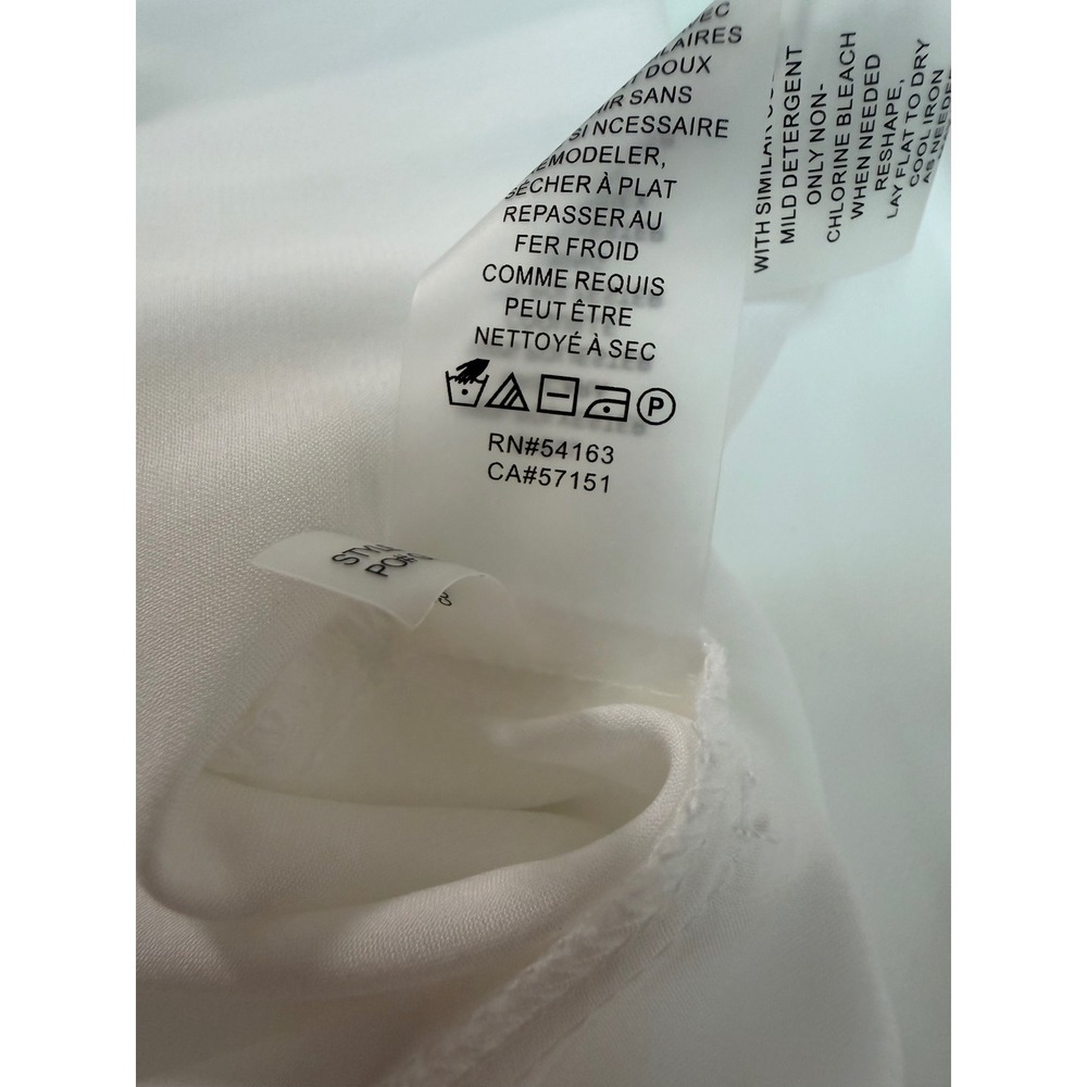 Vince Camuto Ivory White Twist Front V-Neck Long Sleeve Cocktail Dress Size 12 - Picture 10 of 10